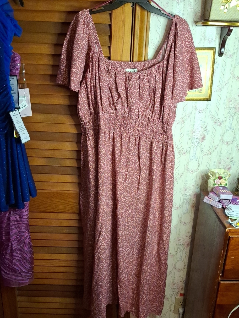 AVA & VIV Berry Tan XXL Dress NWT